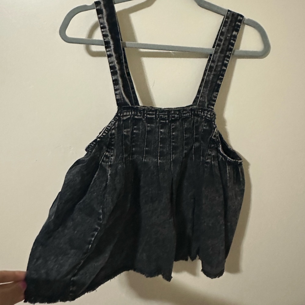 Free People Black Flowy Tank